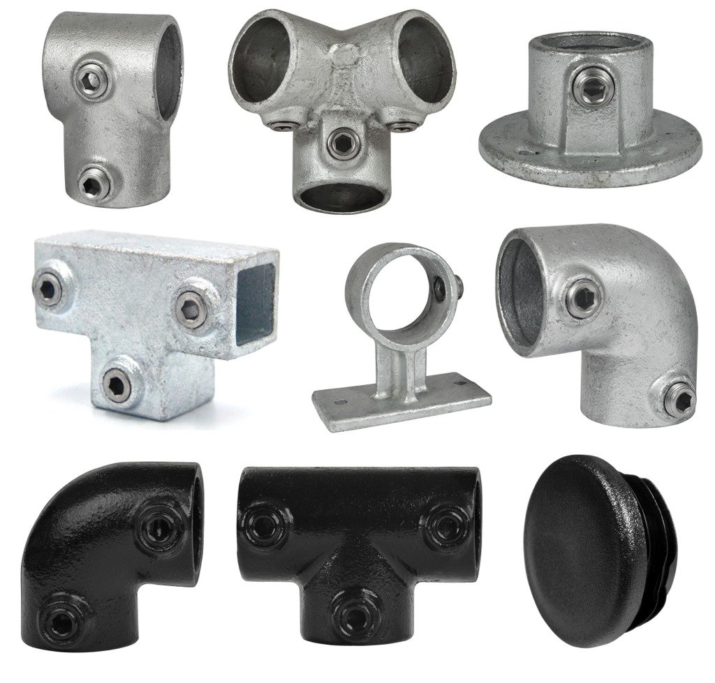 Galvaniserede rørclamps til DIY, industri og butiksinventar