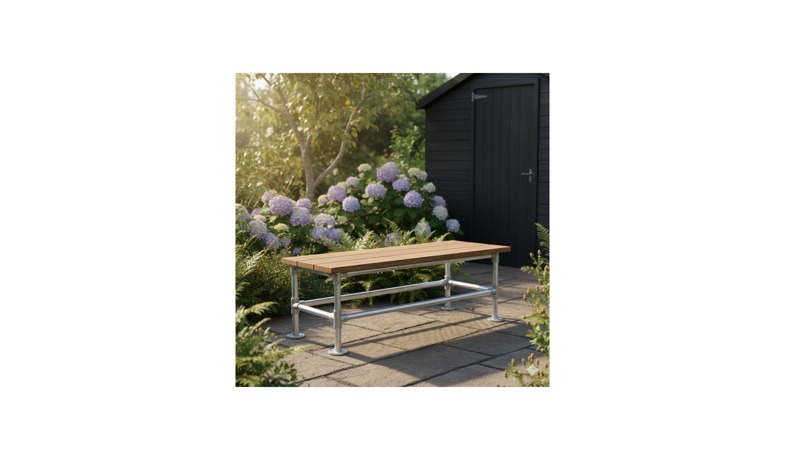 Byg selv havebord med r�r-clamps