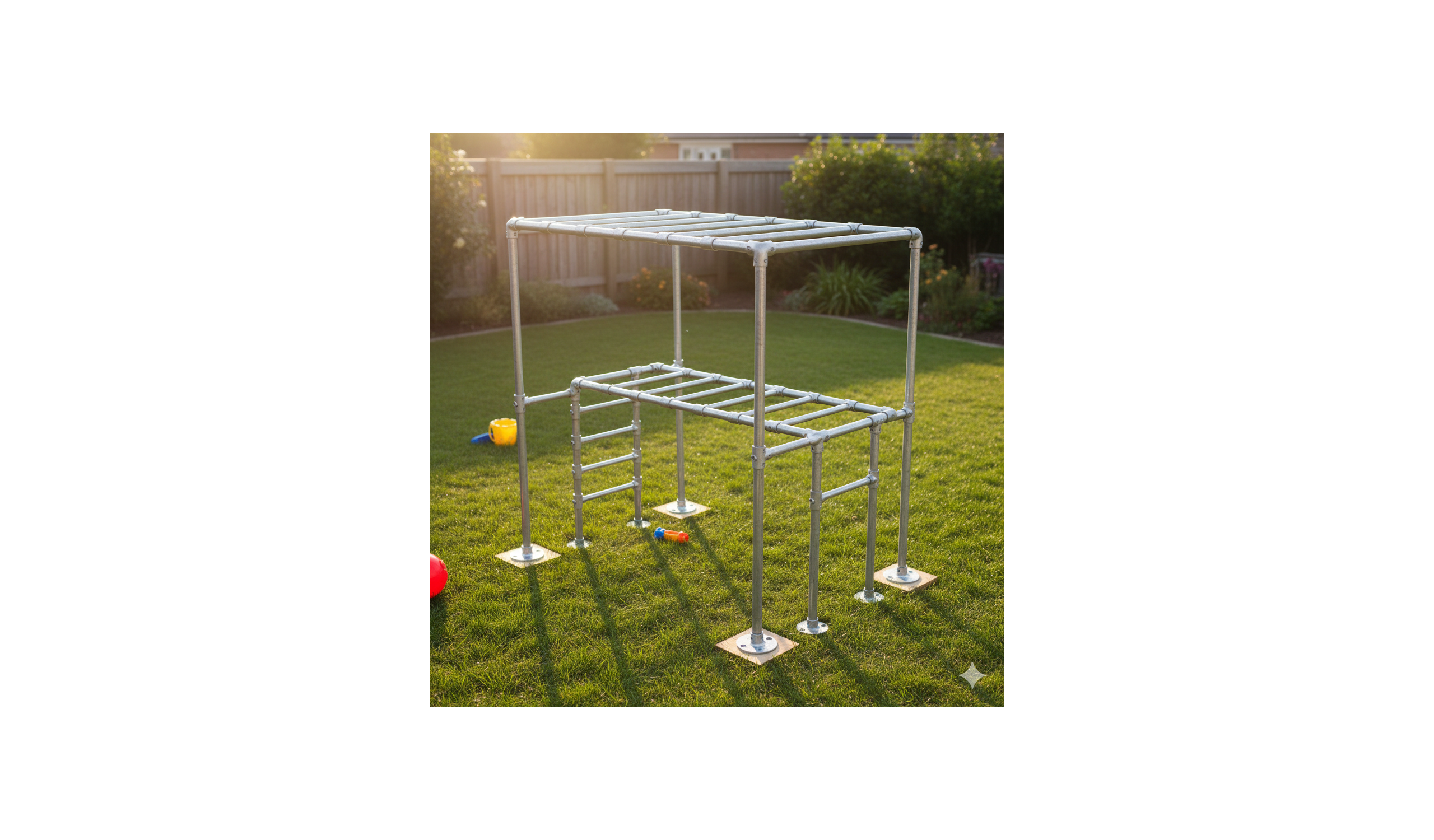 DIY klatrestativ med galvaniserede r�r