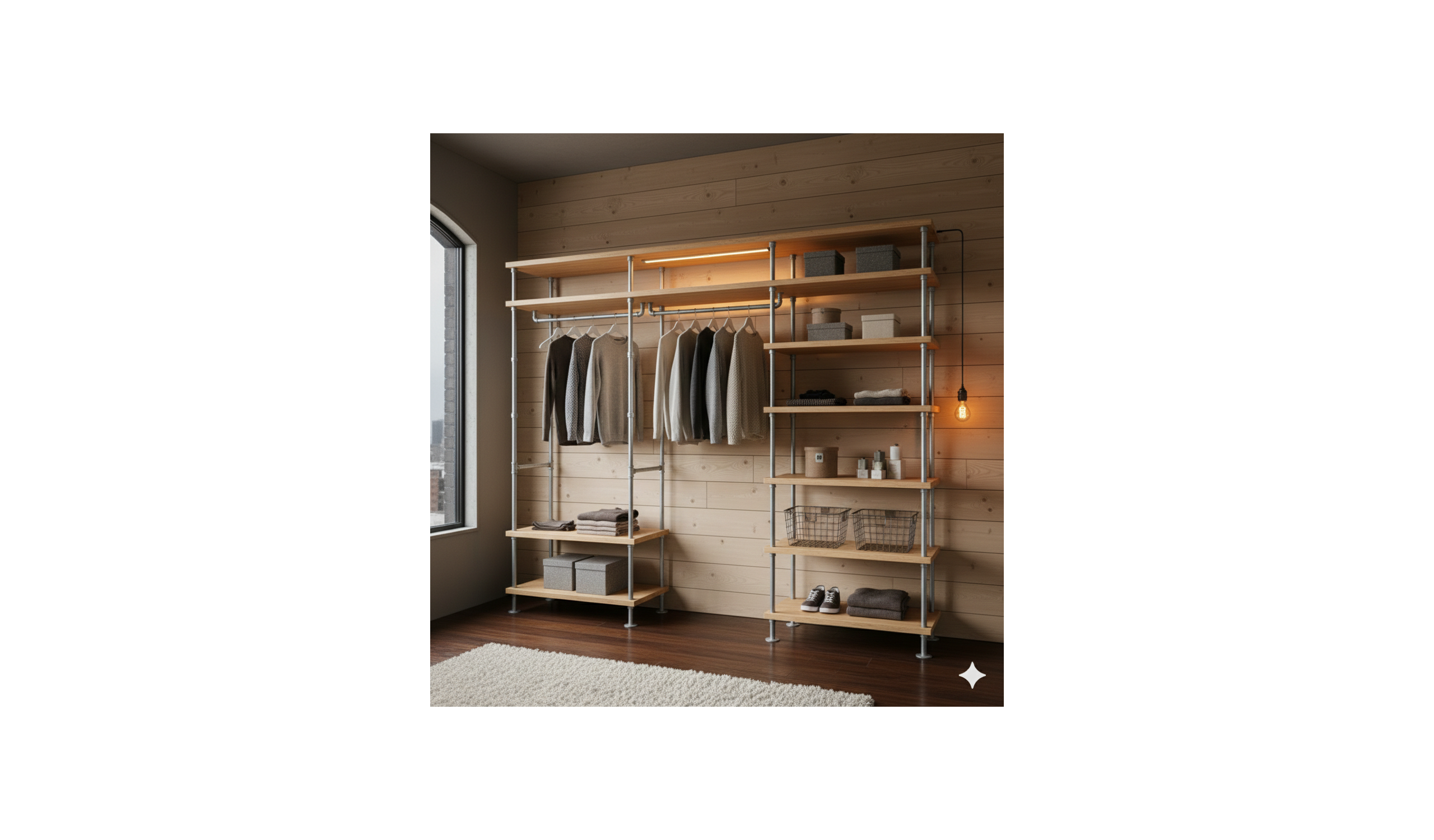 Byg din egen DIY reol med galvaniserede r�r koblinger