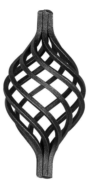 Smedejerns Løg / flettet kurve dekoration 12x12