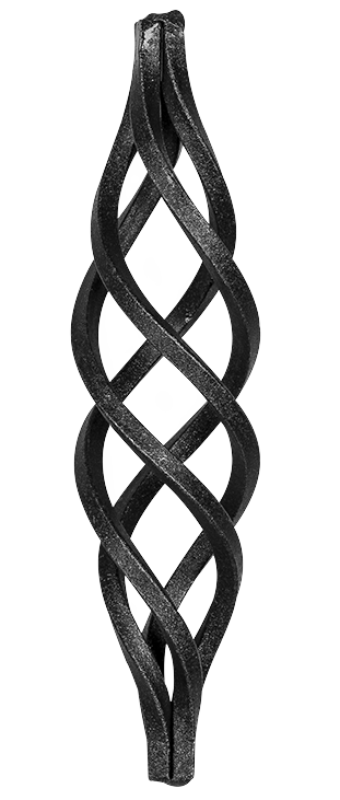 Smedejerns Aflangt Løg / flettet kurve dekoration