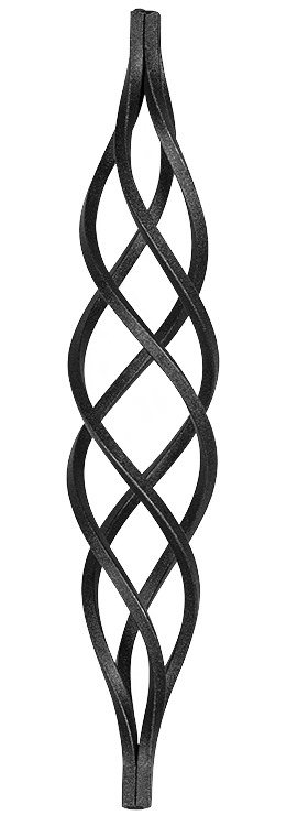 Smedejerns Aflangt Løg / flettet kurve dekoration