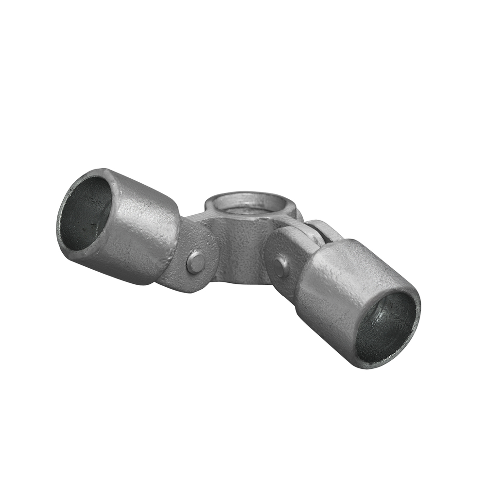 168 dobbelt vinkel Led-hængsel Clamps / galvaniseret rør 2" / 60,3 mm.