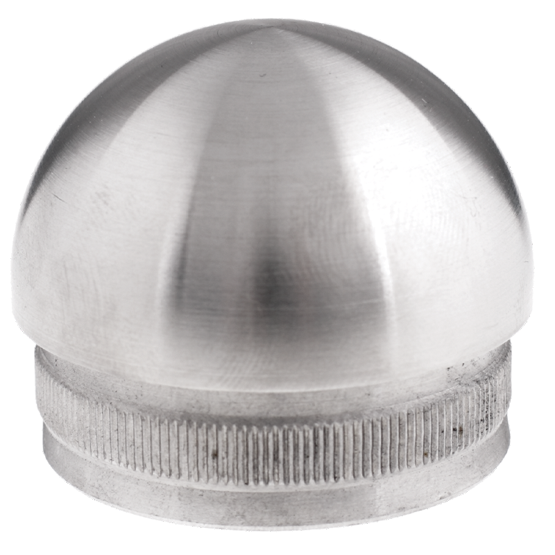 Rustfri stål kuppel ende knop til håndliste AISI304