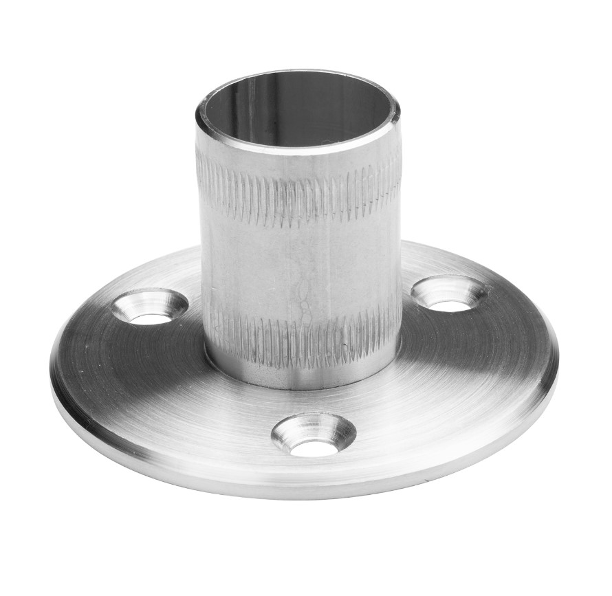 Rustfri fodplade til stolpe AISI304