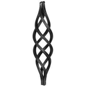 Smedejerns Aflangt Lg / flettet kurve dekoration