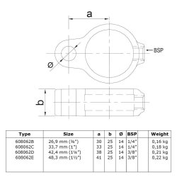 galvaniseret h�ngsel del til clamps og pipe clamps