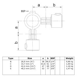 168 dobbelt vinkel Led-hngsel Clamps / galvaniseret rr