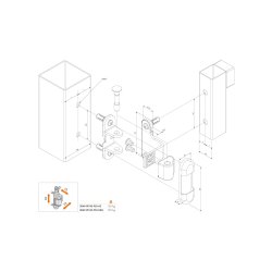 Locinox 3DM trlge / jernlge hngsel (2 stk.)