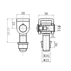 Svejsehngsel justerbart til smedejernslge