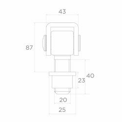 Svejsehngsel justerbart til smedejernslge
