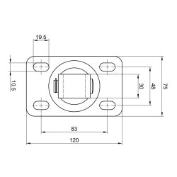 Svejsehngsel justerbart med M20 galvaniseret plade
