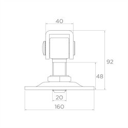 Havelge hngsel justerbart med M20 galvaniseret plade