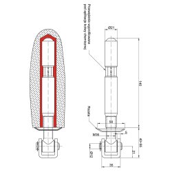 Murhngsel / havelge hngsel indmuring M16