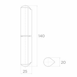 Klassisk Svejsehngsel til smedejernslge