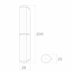 Klassisk Svejsehngsel til smedejernslge