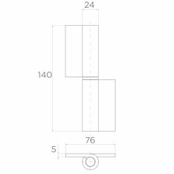 Svejsehngsel med beslag til smedejernsport