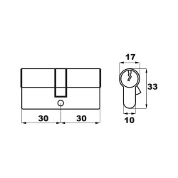 Lsekasse kit / st i sort til havelge