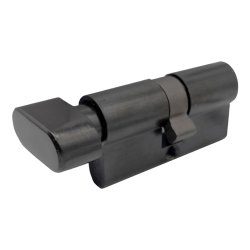 Lsecylinder til Lsekasse Sort med vrider