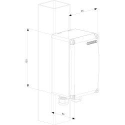 Strmforsyning aluminium boks