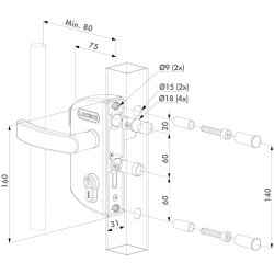 Locinox lsekasse Sort Havelge ls 40 mm.