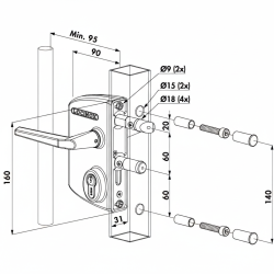 Locinox l�sekasse til havel�ge og smedejernsport