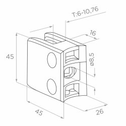 Glasklemme ZINK finish