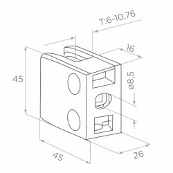 Glasklemme ZINK finish