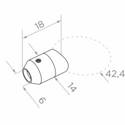Rustfri skrue terminal 42,4 AISI316