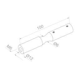 Rustfri skrue terminal AISI316