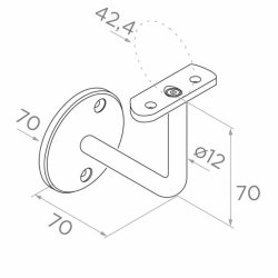 Rustfri vgbeslag holder til hndliste  AISI304
