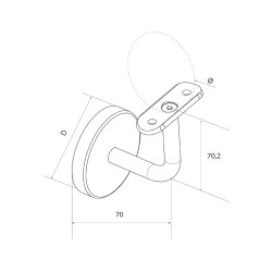 Rustfri vgbeslag holder til hndliste  AISI304