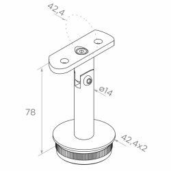Rustfri holder til hndliste  AISI304