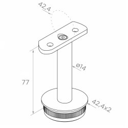 Rustfri holder til hndliste  AISI304