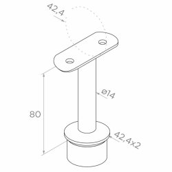 Rustfri holder til hndliste  AISI304