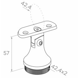 Rustfri holder til hndliste  AISI304