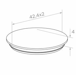 Rustfri stl ende knop til hndliste AISI304