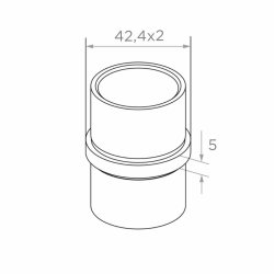 Rustfri stl rr samlestykke til hndliste AISI304