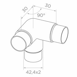 Rustfri stl hjrne til hndliste AISI304