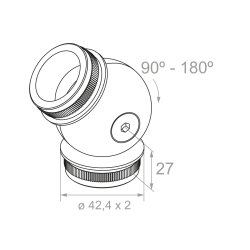 Rustfri dreje-led til hndliste AISI304