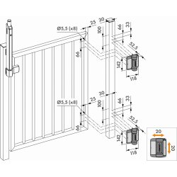 Locinox Portlukker / drpumpe SERVAL