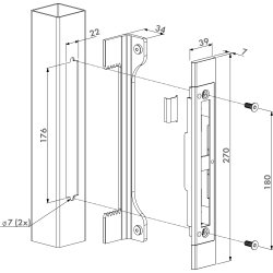 Locinox Anslag SFKU-40-Alum