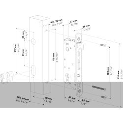 Locinox Indbygningsls Fortylock til smedejernslge