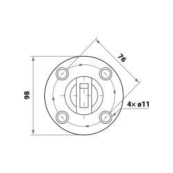 Lodret glasholder rustfri