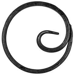 Smedejerns O Dekoration 12x6 med krlle