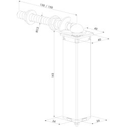 Locinox havelge Fjeder-hngsel SWING40 (2 stk.)