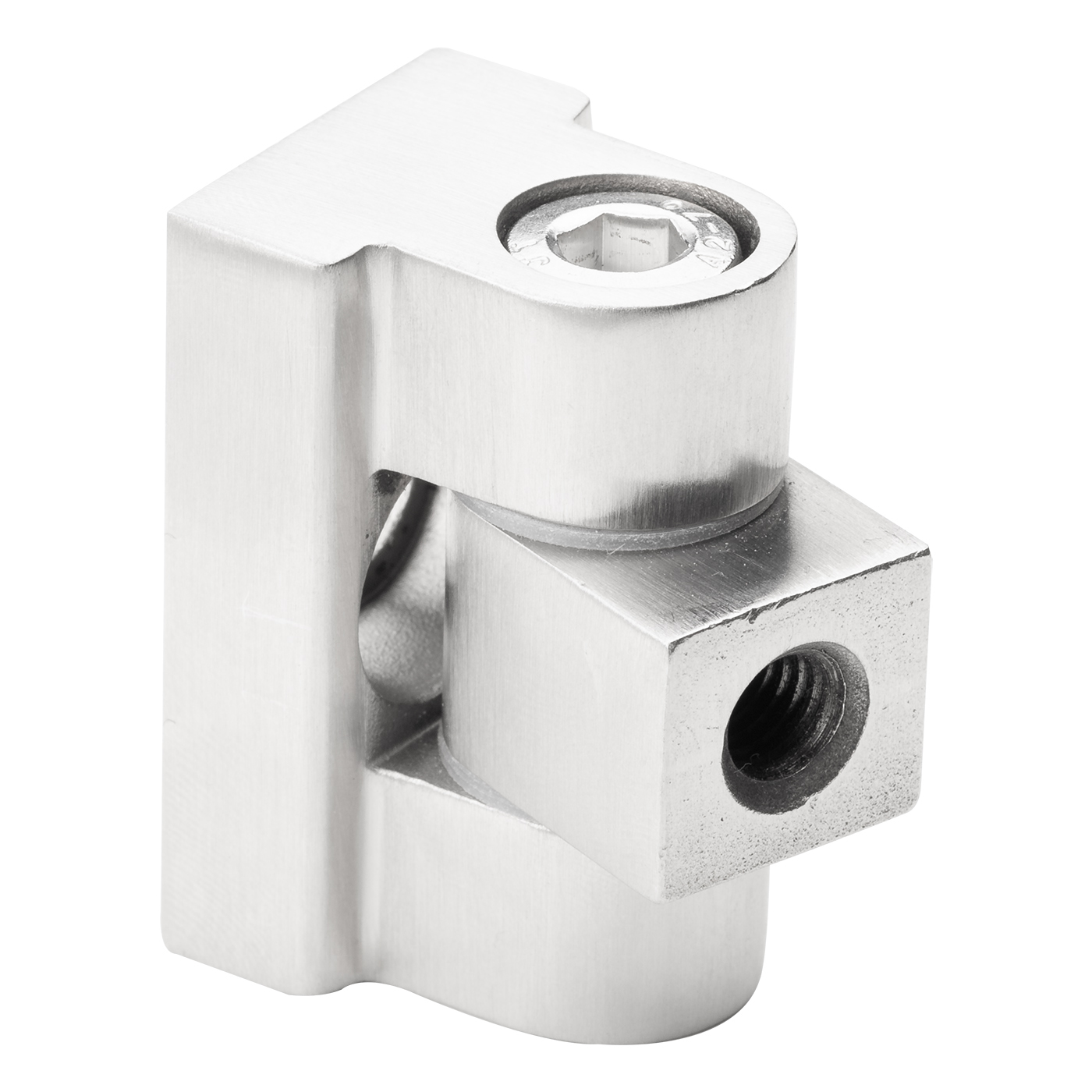 Rustfri Hængsel ø42,4 montage til glasklemmer